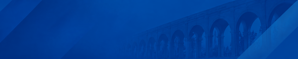 Blue Colonnade in Geometric Mist