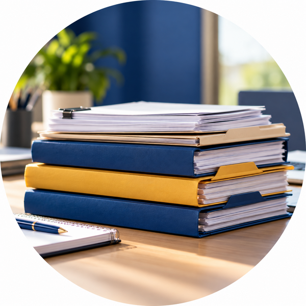 Organized Office Files and Notebook
